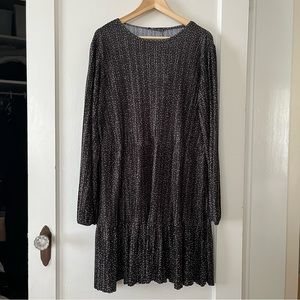 Pleated polka dot dress